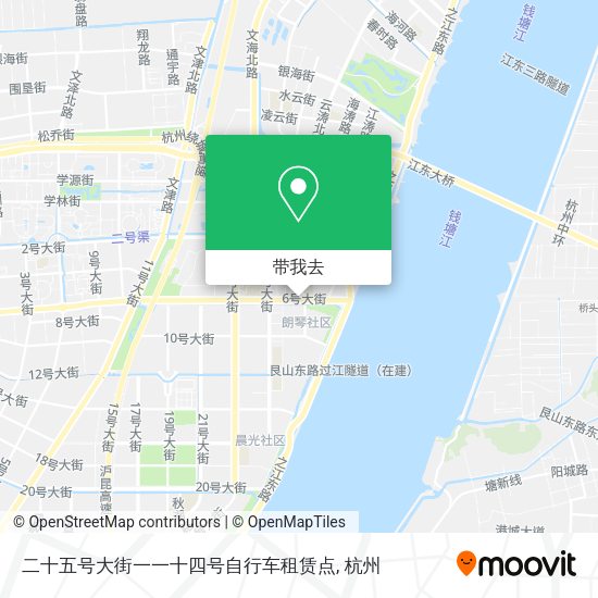 二十五号大街一一十四号自行车租赁点地图