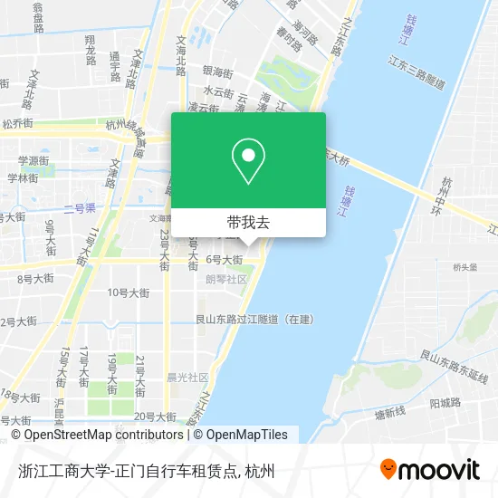 浙江工商大学-正门自行车租赁点地图