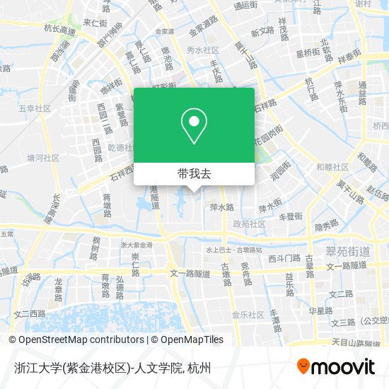 浙江大学(紫金港校区)-人文学院地图