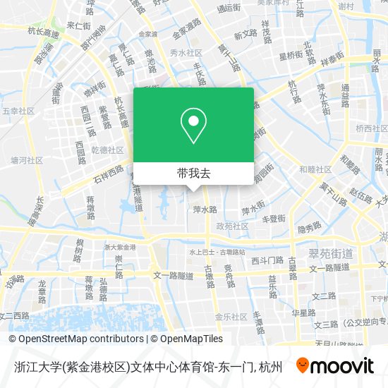 浙江大学(紫金港校区)文体中心体育馆-东一门地图