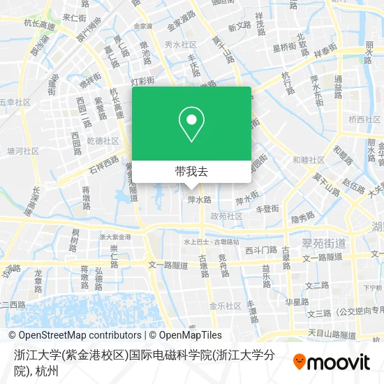 浙江大学(紫金港校区)国际电磁科学院(浙江大学分院)地图