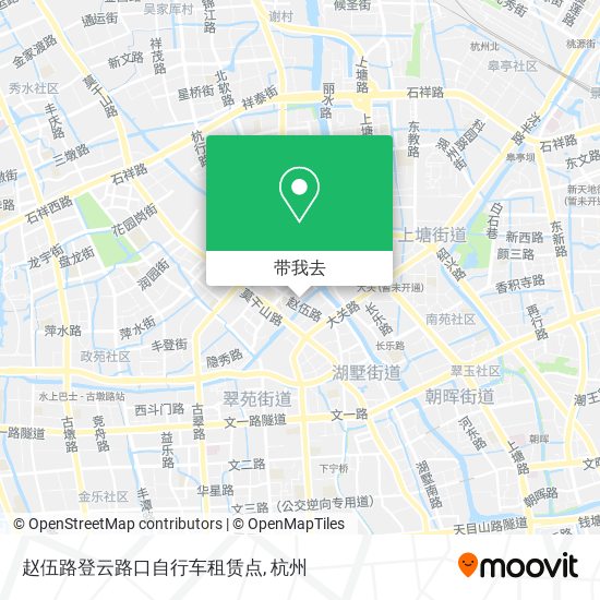赵伍路登云路口自行车租赁点地图