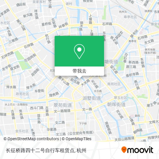 长征桥路四十二号自行车租赁点地图