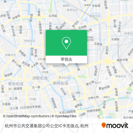 杭州市公共交通集团公司公交IC卡充值点地图