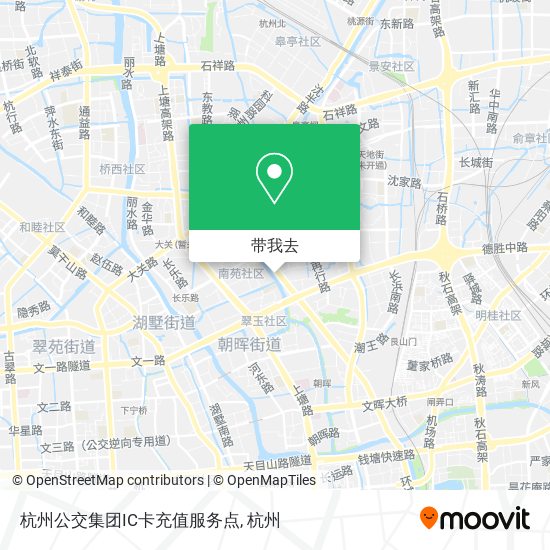 杭州公交集团IC卡充值服务点地图