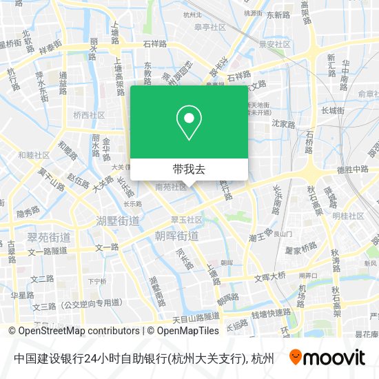中国建设银行24小时自助银行(杭州大关支行)地图