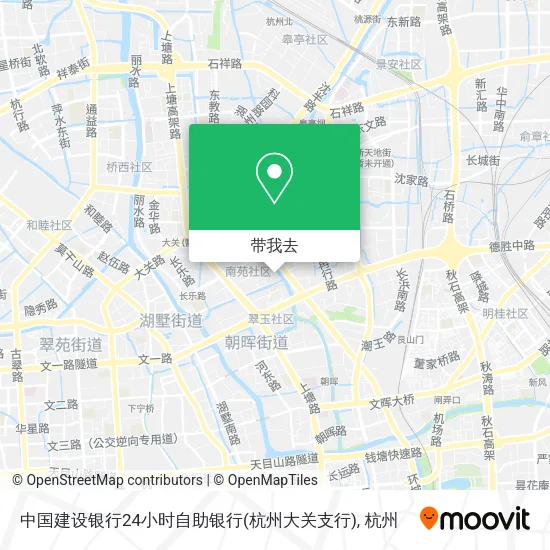中国建设银行24小时自助银行(杭州大关支行)地图