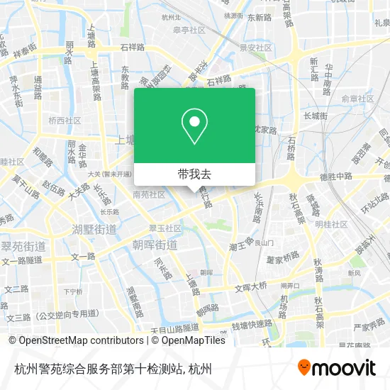 杭州警苑综合服务部第十检测站地图