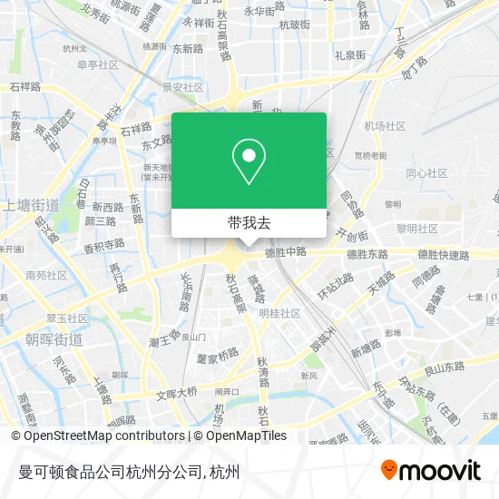 曼可顿食品公司杭州分公司地图