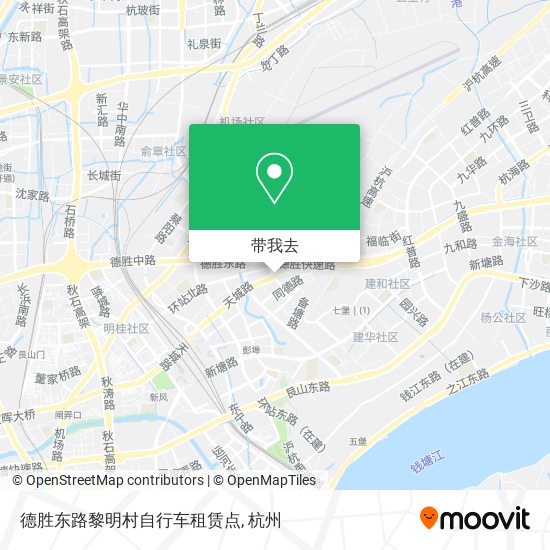 德胜东路黎明村自行车租赁点地图