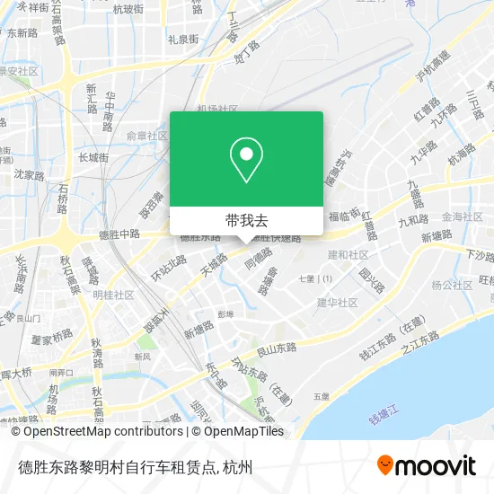 德胜东路黎明村自行车租赁点地图