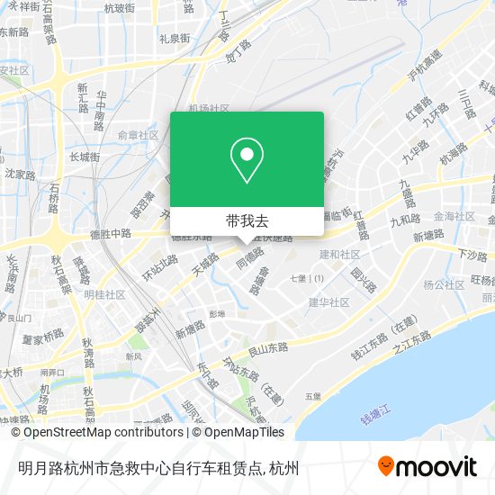 明月路杭州市急救中心自行车租赁点地图