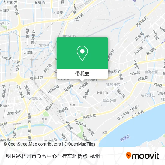 明月路杭州市急救中心自行车租赁点地图