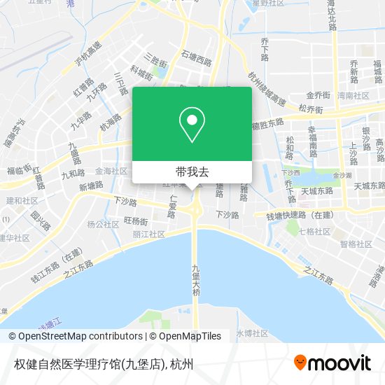权健自然医学理疗馆(九堡店)地图