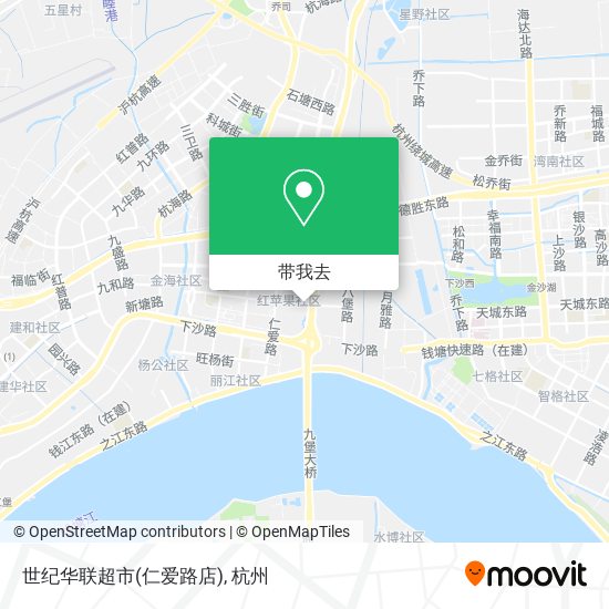 世纪华联超市(仁爱路店)地图