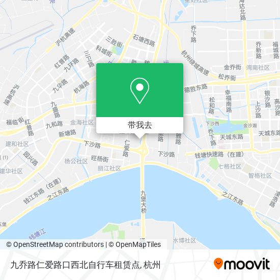 九乔路仁爱路口西北自行车租赁点地图