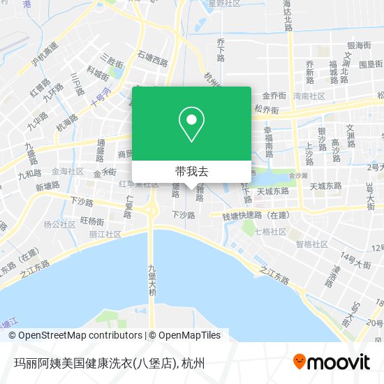 玛丽阿姨美国健康洗衣(八堡店)地图