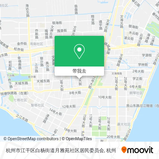 杭州市江干区白杨街道月雅苑社区居民委员会地图