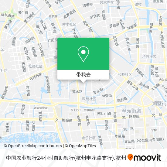 中国农业银行24小时自助银行(杭州申花路支行)地图