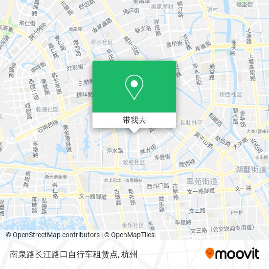 南泉路长江路口自行车租赁点地图