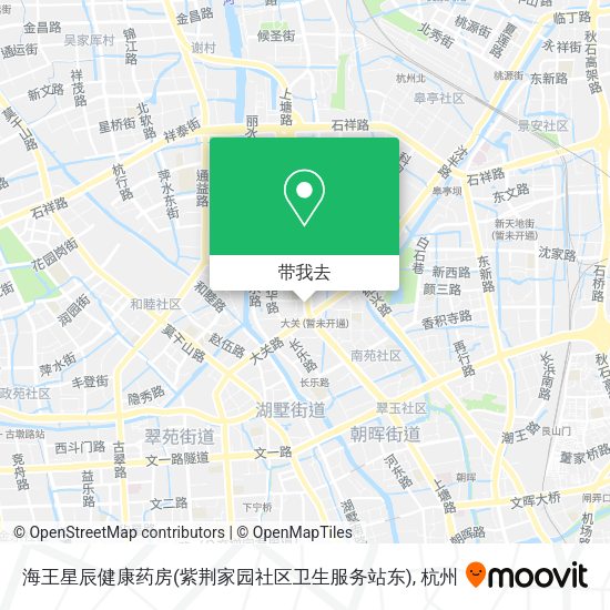 海王星辰健康药房(紫荆家园社区卫生服务站东)地图