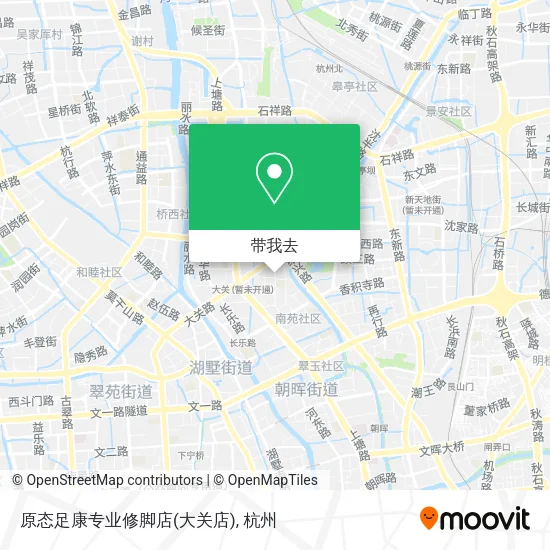 原态足康专业修脚店(大关店)地图