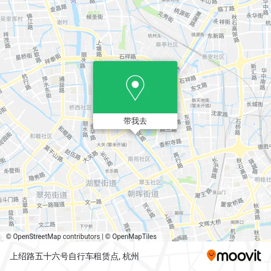 上绍路五十六号自行车租赁点地图