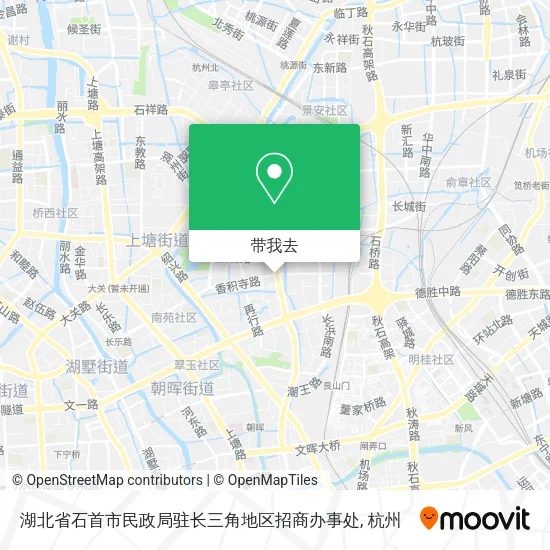 湖北省石首市民政局驻长三角地区招商办事处地图