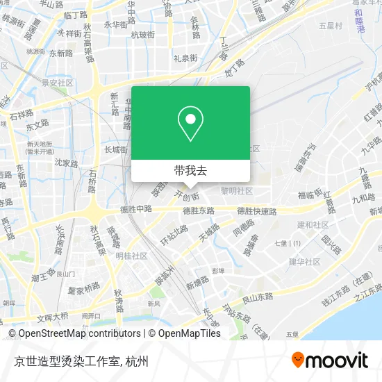 京世造型烫染工作室地图