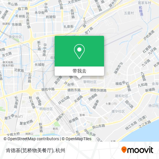 肯德基(笕桥物美餐厅)地图