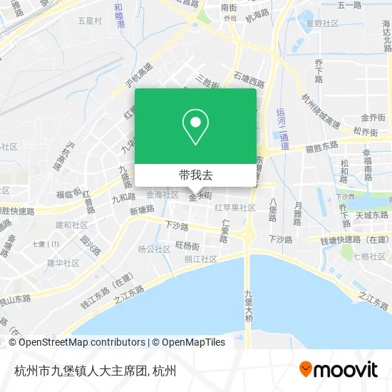 杭州市九堡镇人大主席团地图