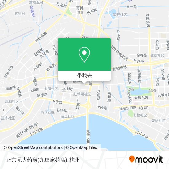 正京元大药房(九堡家苑店)地图