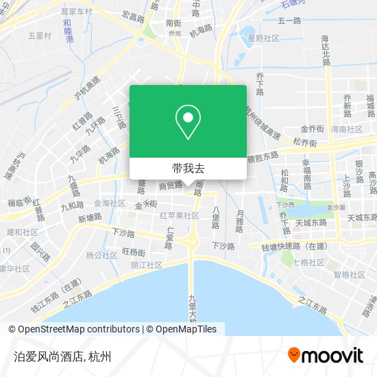 泊爱风尚酒店地图