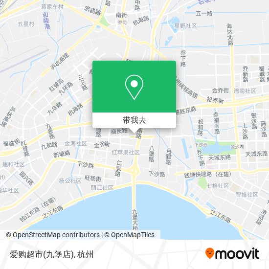 爱购超市(九堡店)地图