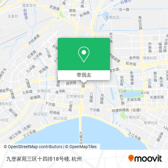 九堡家苑三区十四排18号楼地图