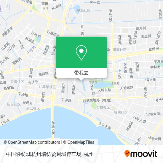 中国轻纺城杭州瑞纺贸易城停车场地图