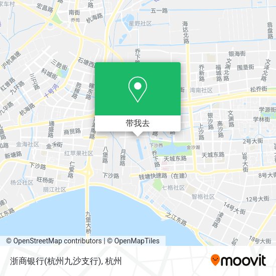 浙商银行(杭州九沙支行)地图