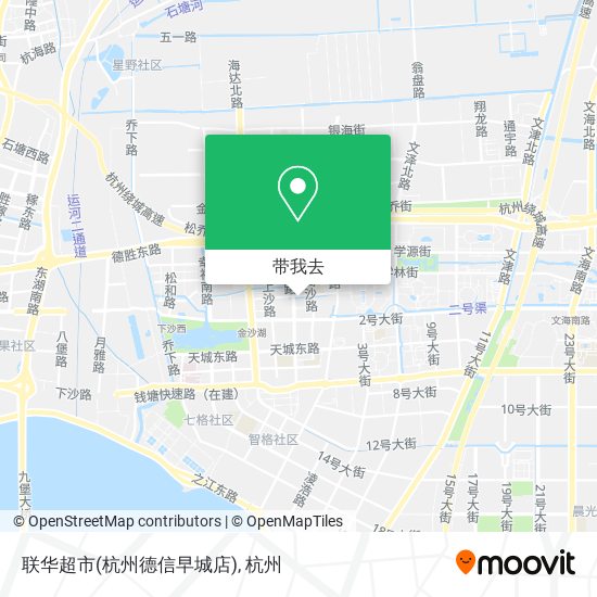联华超市(杭州德信早城店)地图