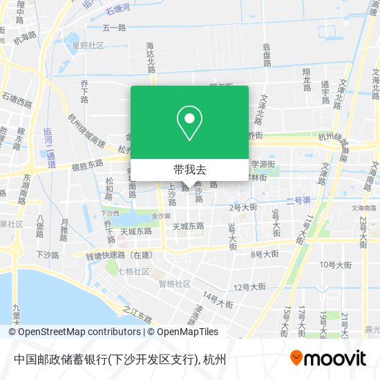 中国邮政储蓄银行(下沙开发区支行)地图