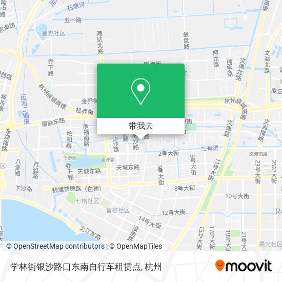 学林街银沙路口东南自行车租赁点地图