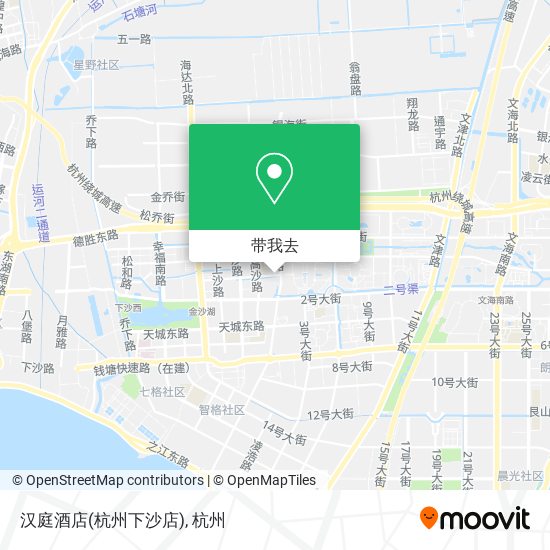 汉庭酒店(杭州下沙店)地图