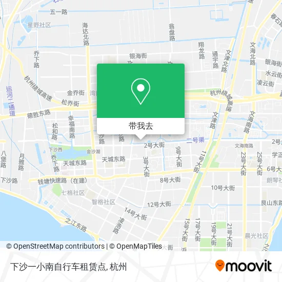 下沙一小南自行车租赁点地图