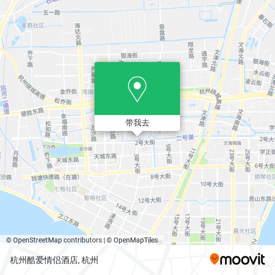 杭州酷爱情侣酒店地图