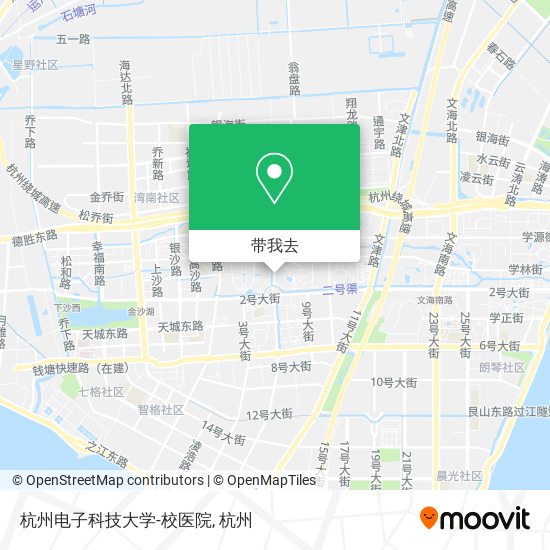 杭州电子科技大学-校医院地图