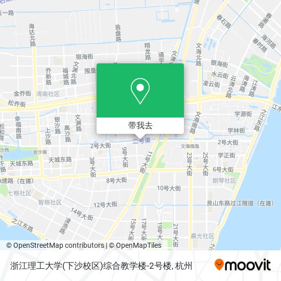 浙江理工大学(下沙校区)综合教学楼-2号楼地图