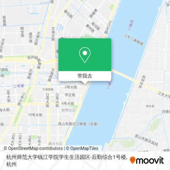 杭州师范大学钱江学院学生生活园区-后勤综合1号楼地图