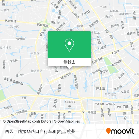 西园二路振华路口自行车租赁点地图