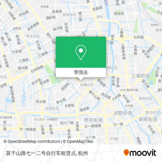 莫干山路七一二号自行车租赁点地图