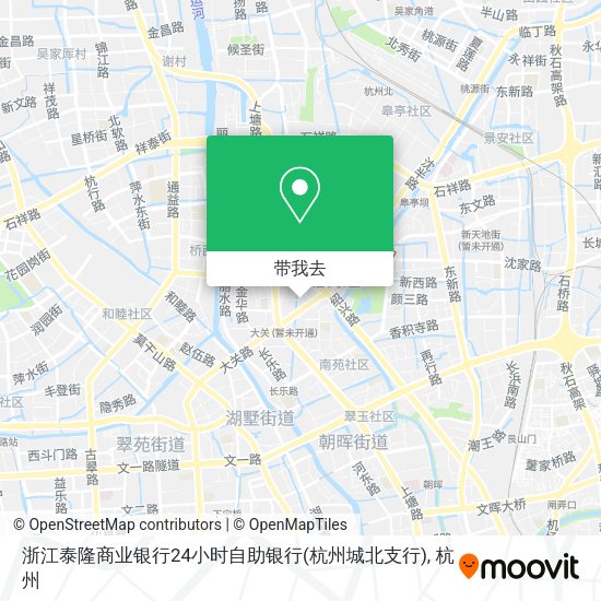 浙江泰隆商业银行24小时自助银行(杭州城北支行)地图