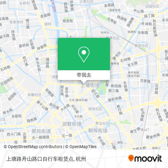 上塘路舟山路口自行车租赁点地图